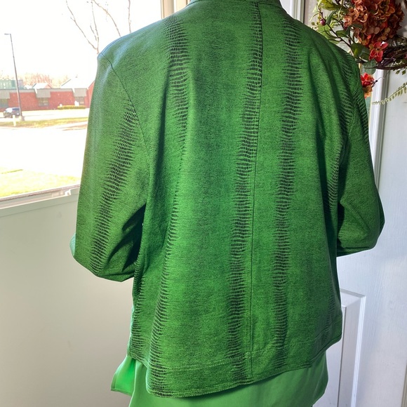 Green leather and suede jacket 1X NWT - Picture 11 of 15